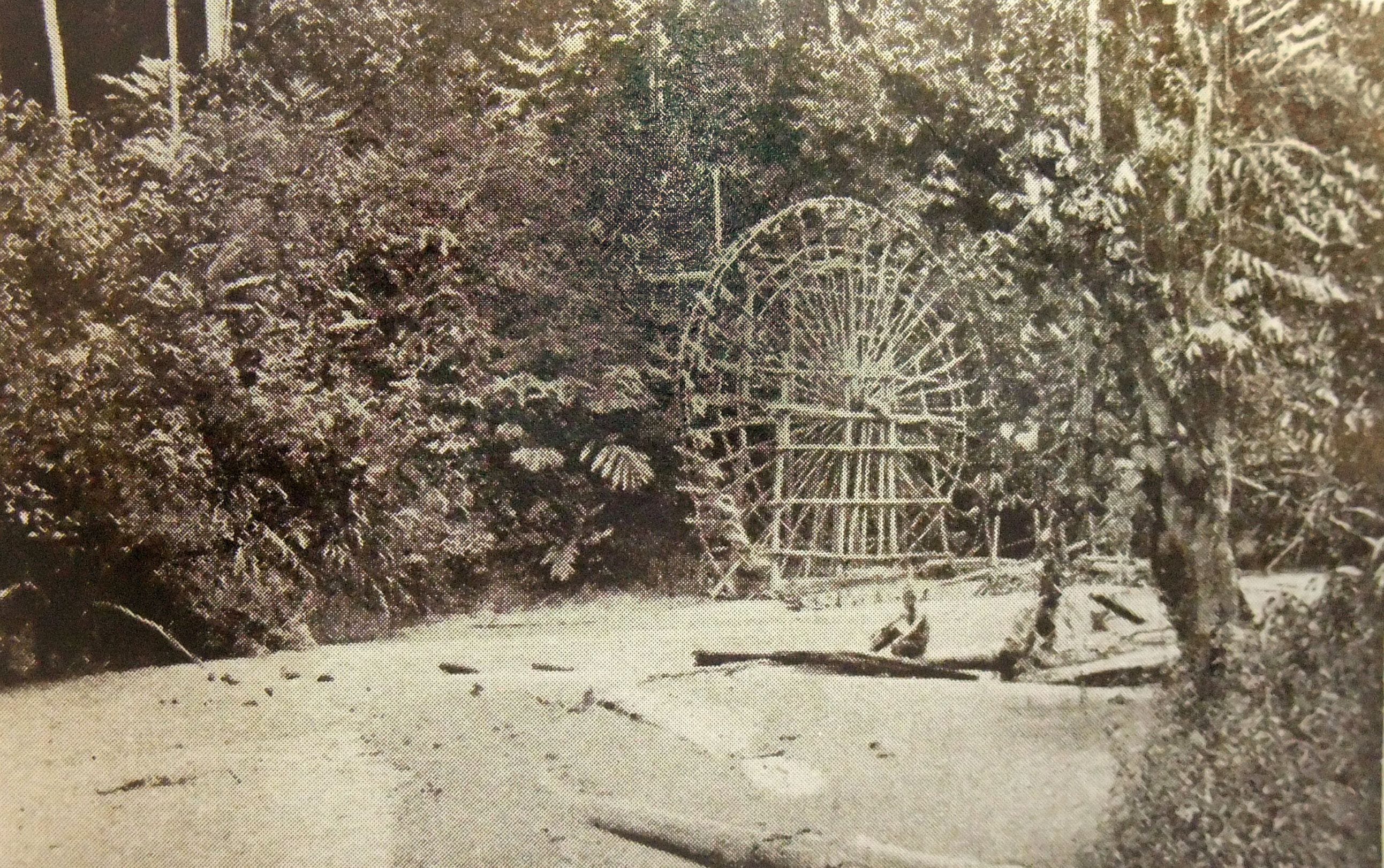 Wheel raising water. An Illustrated Guide to the Federated Malay States, 1910, p. 111.